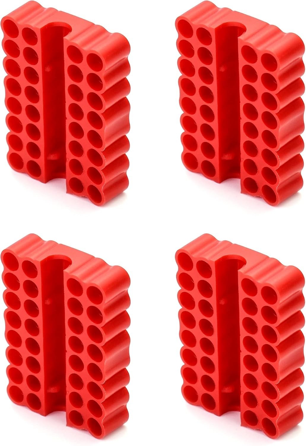 4 Pcs 1/4 Inch Hex Bit Organizer 32 Holes Screwdriver Bit Holder Organizer