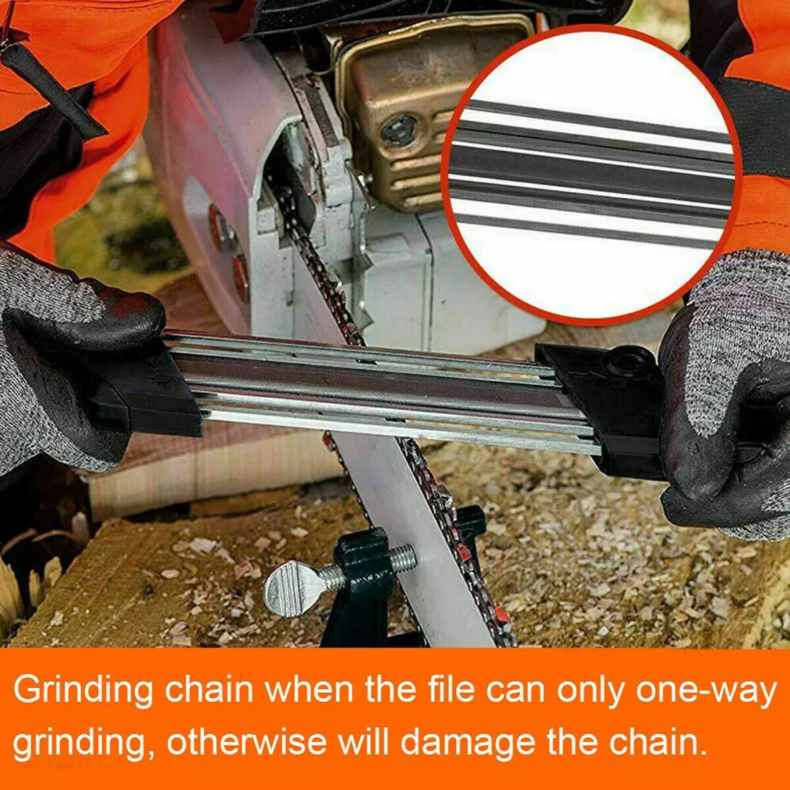 2 IN 1 Chainsaw Teeth Quick Sharpener For Stihl 3/8” Chain 5/32” 7/32” 3/16”