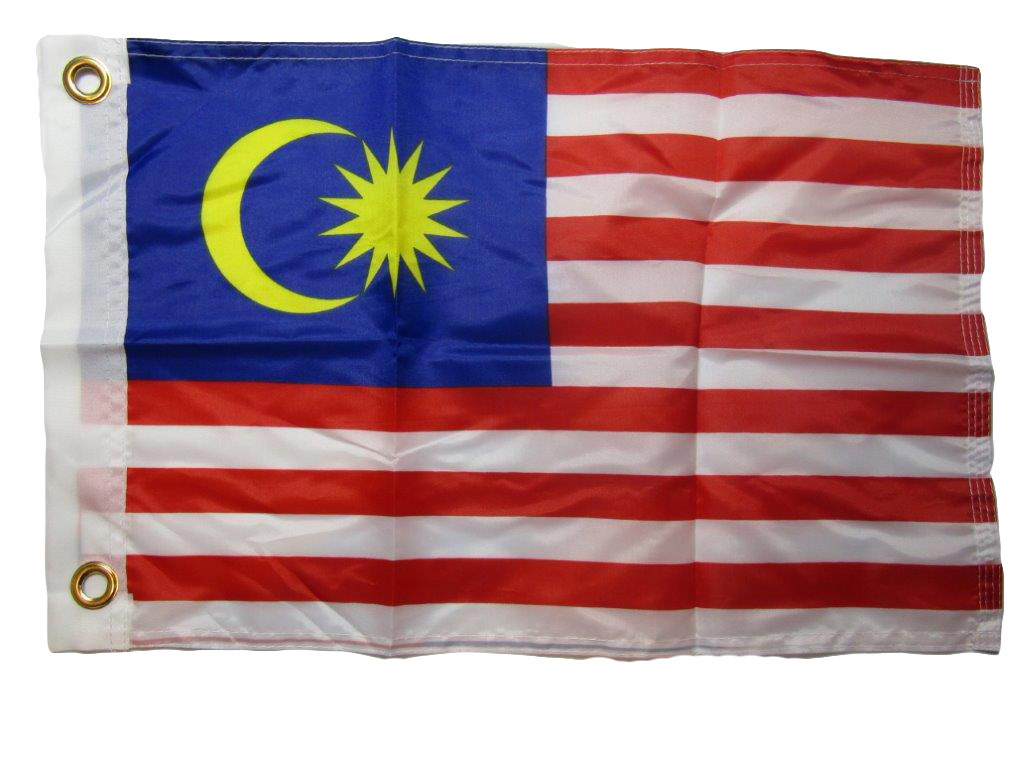 12×18 12″x18″ Malaysia Country 100% Polyester Motorcycle Boat Flag Grommets