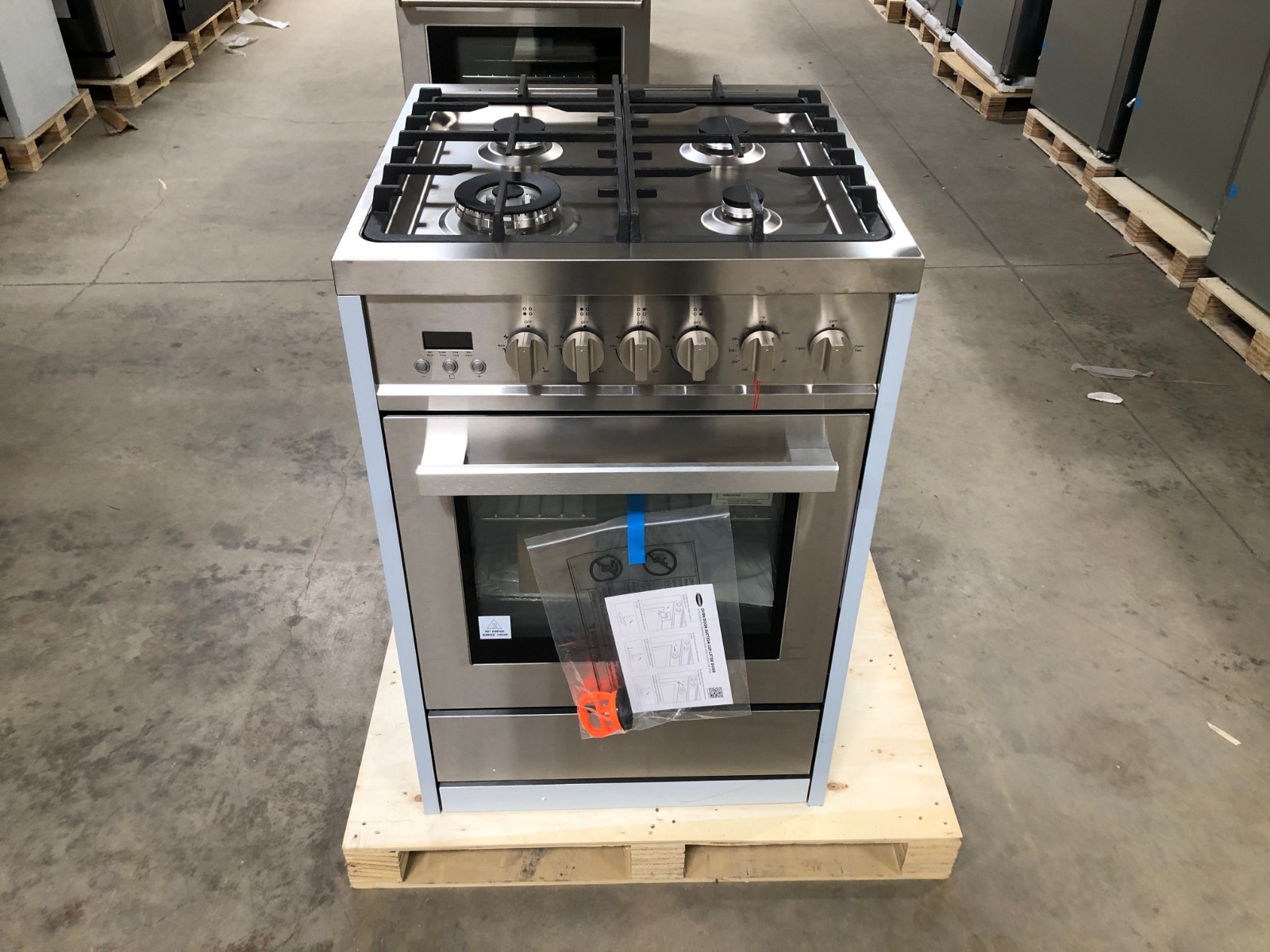 24 in. Gas Range, 4 Burners, Stainless Steel (OPEN BOX, COSMETIC IMPERFECTIONS)