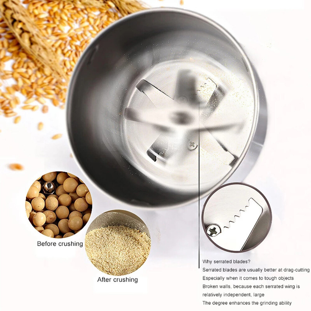 Electric Coffee Bean Grinder Nut Seed Herb Grind Spice Crusher Mill Blender US