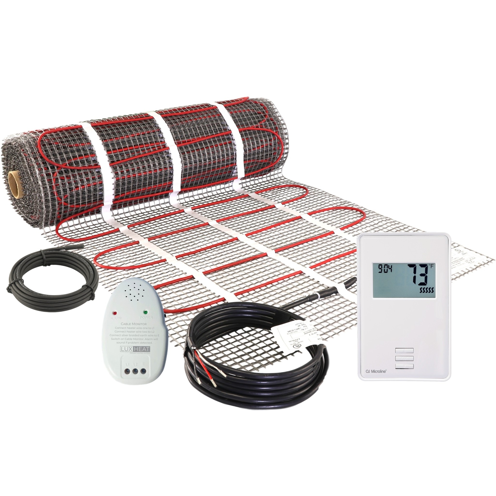 LuxHeat Mat Kit 120v (10-150sqft) Electric Radiant Floor Heating System Tile and