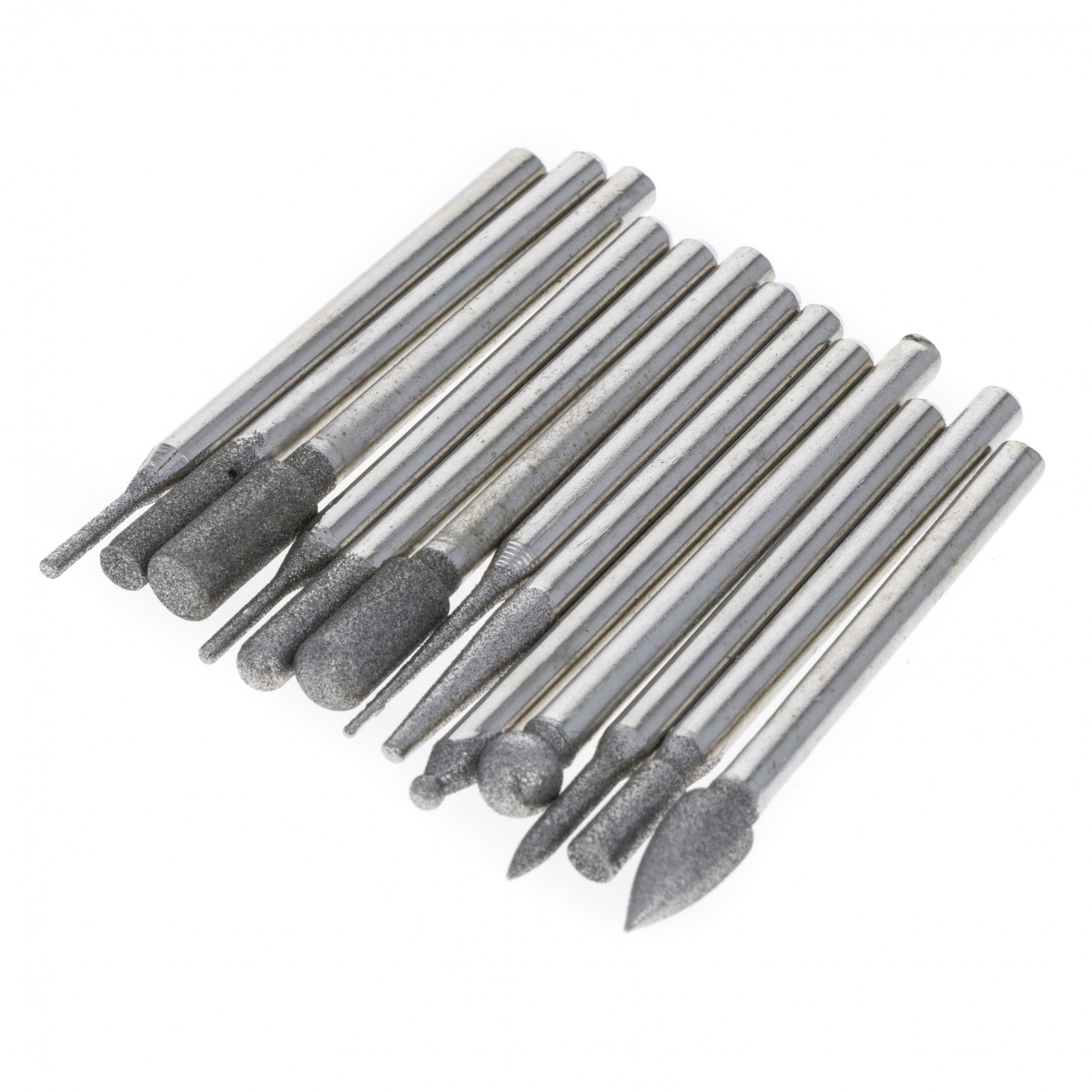 Universal Tool Assorted Diamond Burr Set 120 Grit .125 Inch Shank 30 Pieces
