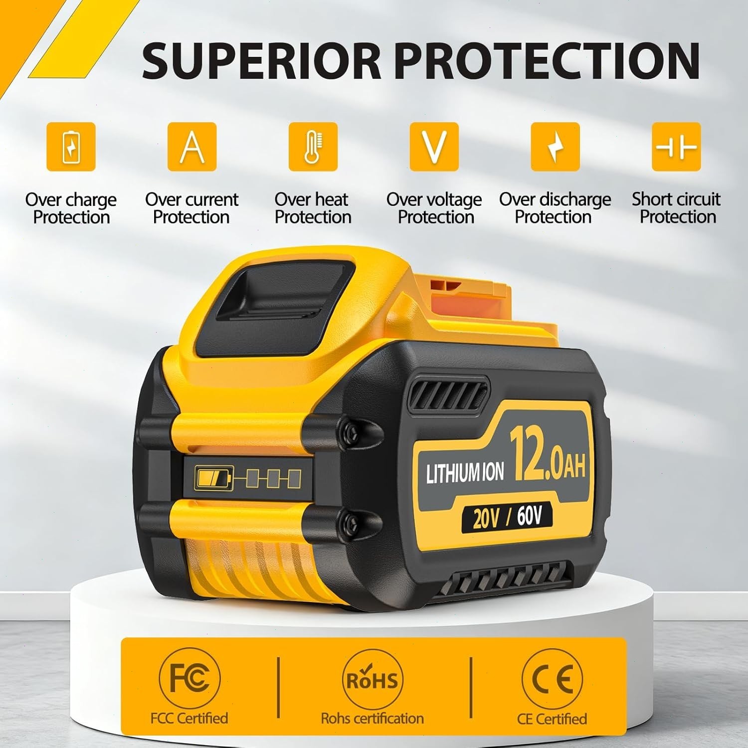 For Dewalt DCB609 20V/60V MAX FLEXVOLT 12.0Ah Lithium ion Battery / Dual Charger