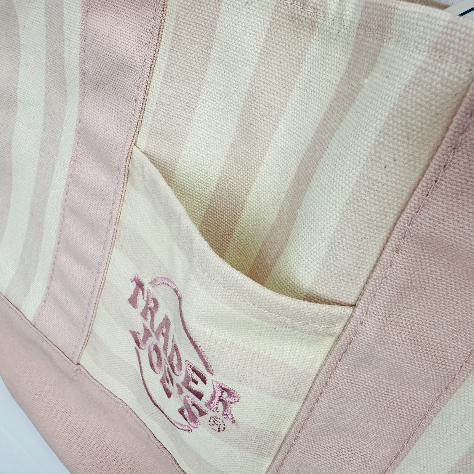 Trader Joe’s Striped Mini Canvas Tote Summer Collection Pick Your Color NWT