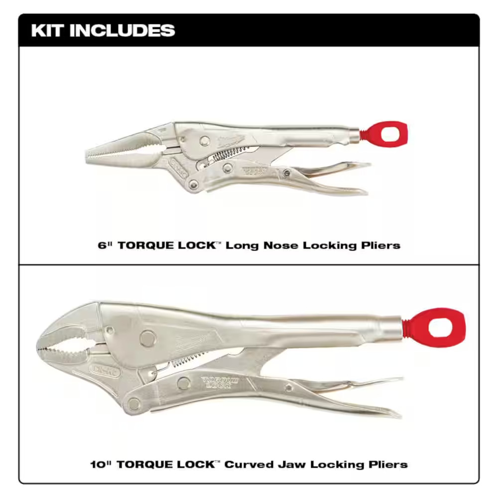 Torque Lock Locking Pliers Set with FASTBACK Folding Utility Knife with Blade St