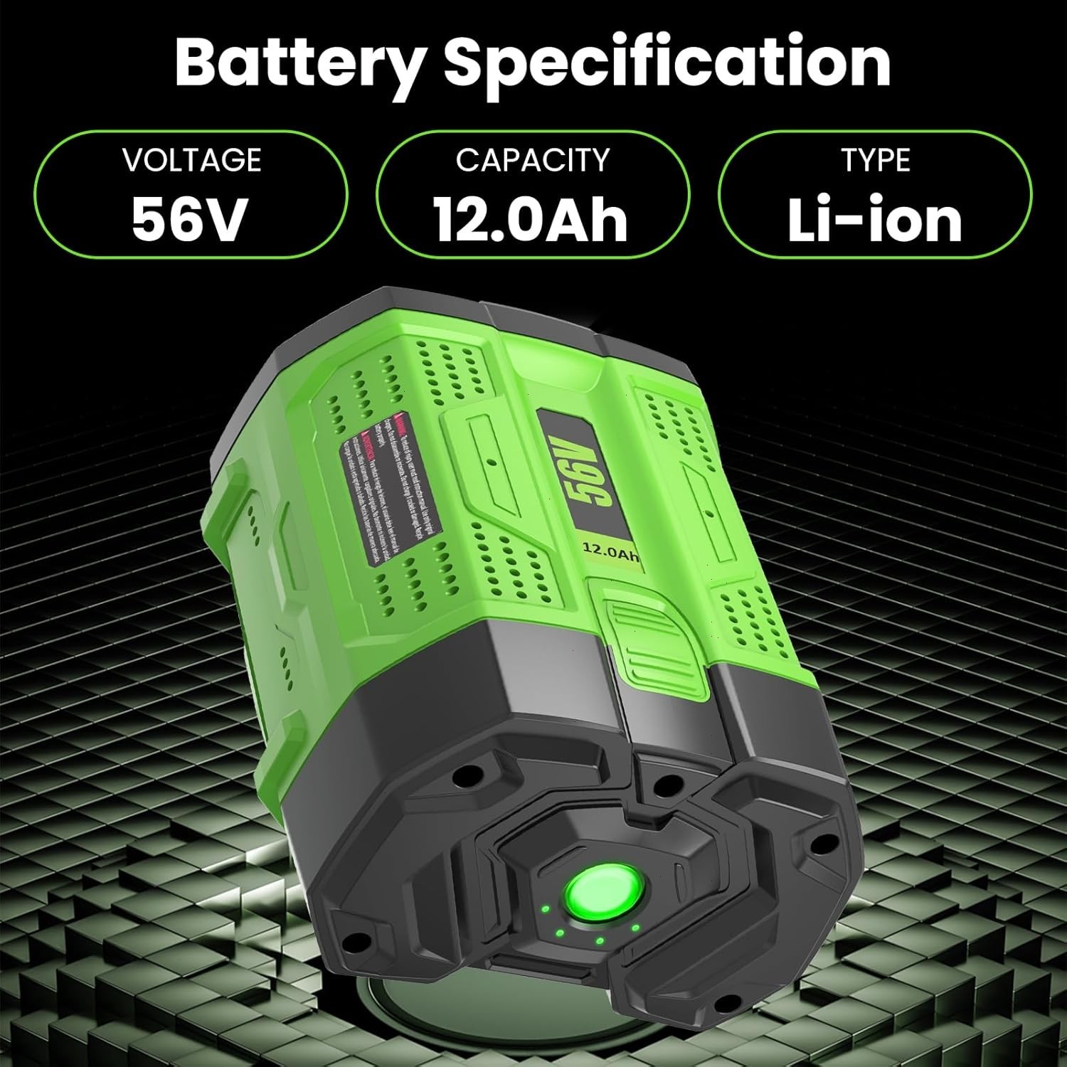 1~2PACK 56V 12.0Ah upgrade For EGO BA5600T Power + 56V 10Ah Lithium New Battery