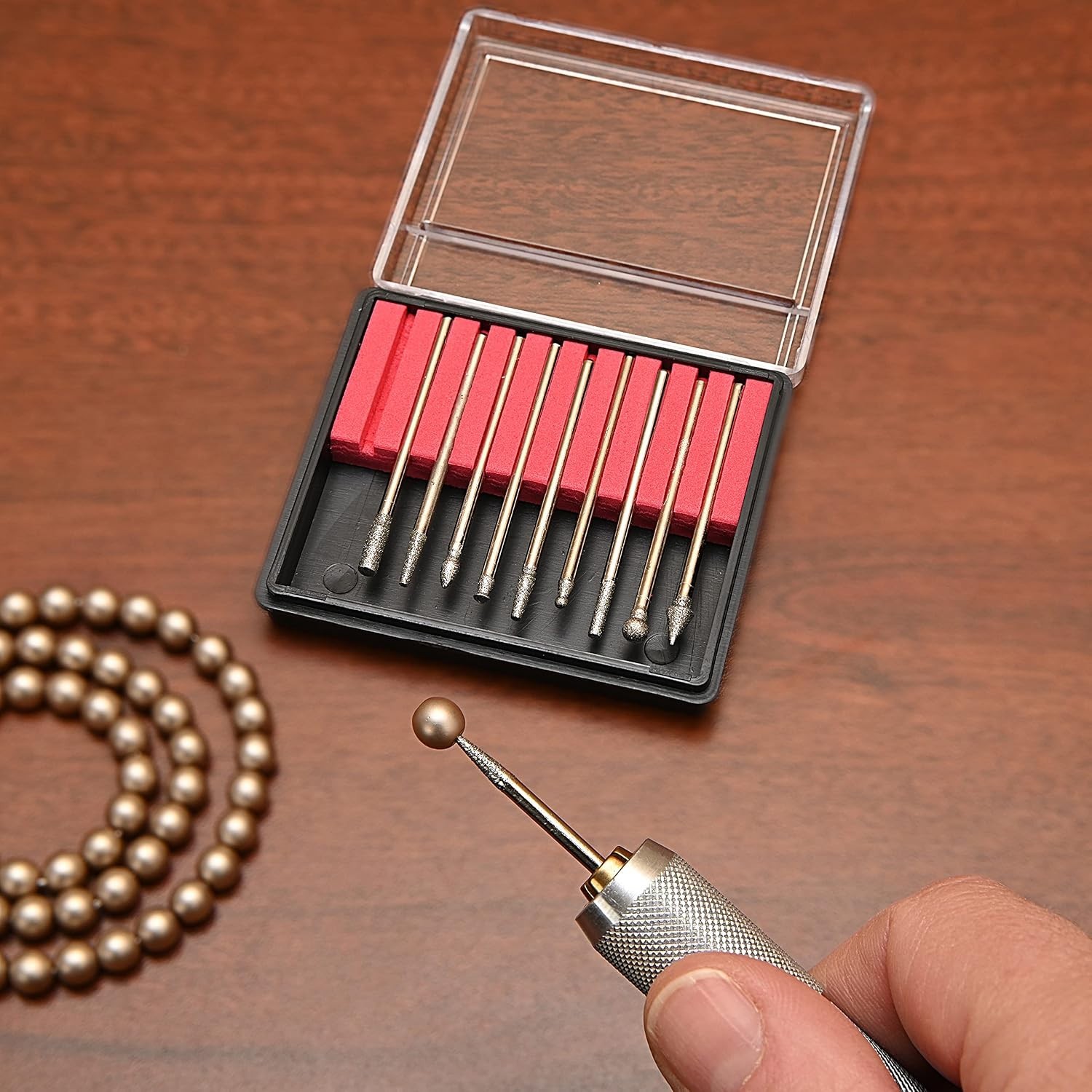 Diamond Coated Burr Set – 10 Bits with 2.35mm & 3.17mm Shanks for Versatile Use