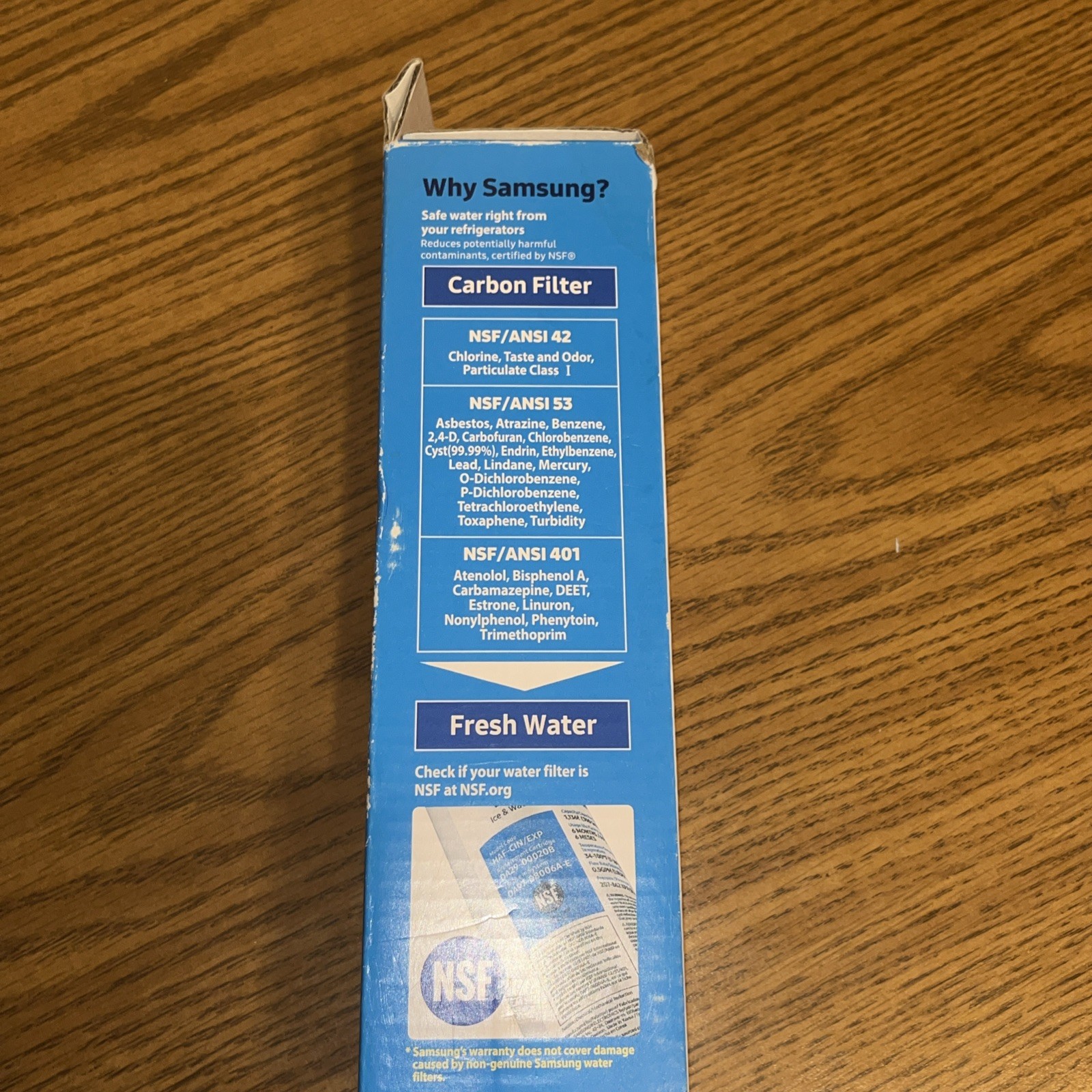 SAMSUNG Water Filter for Refrigerator Water and Ice DA29-00020B, 1 PACK Sealed