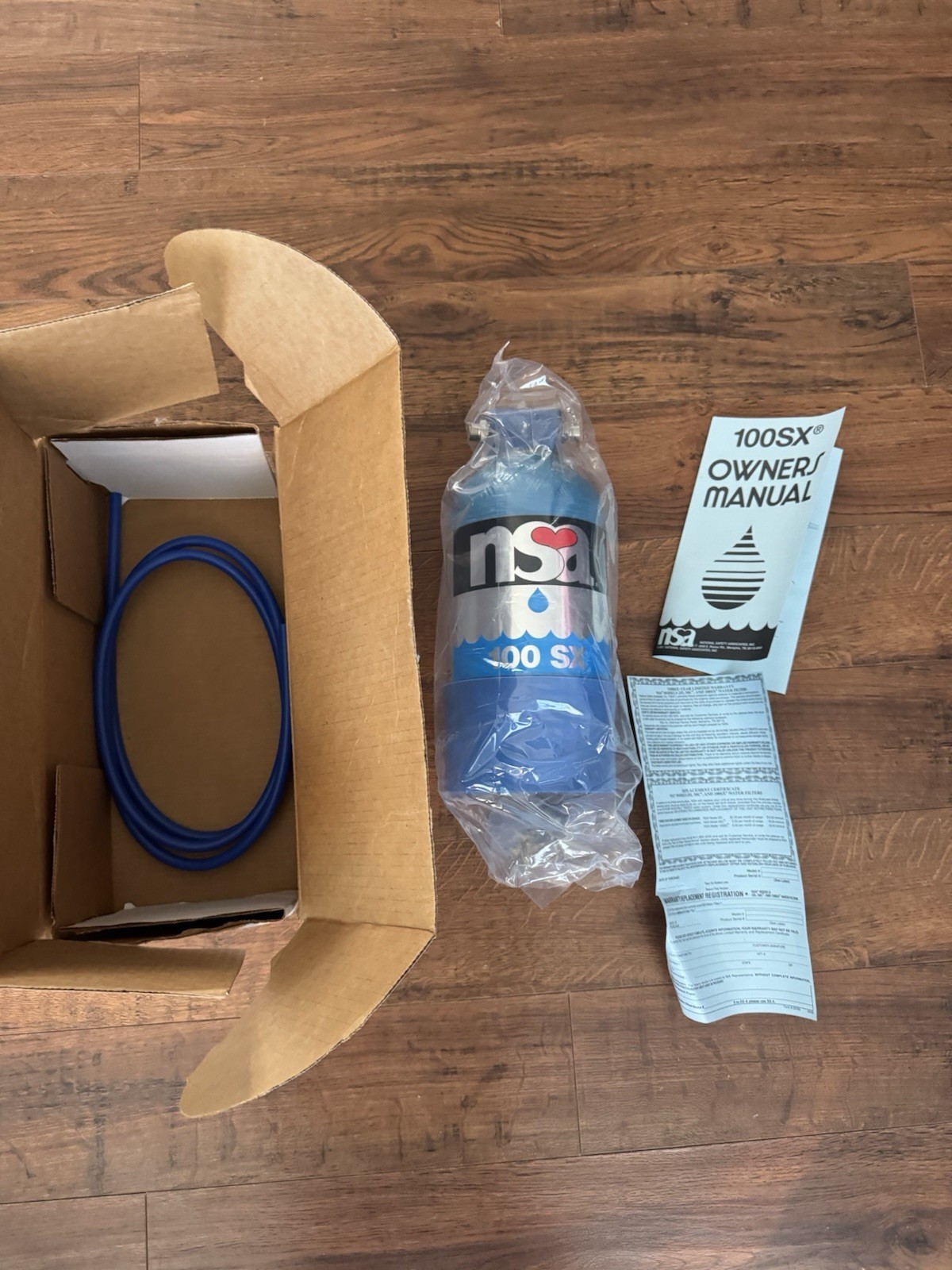 NSA 100SX Under Counter Bacteriostatic Poly Glass Water Filter W/ Fittings