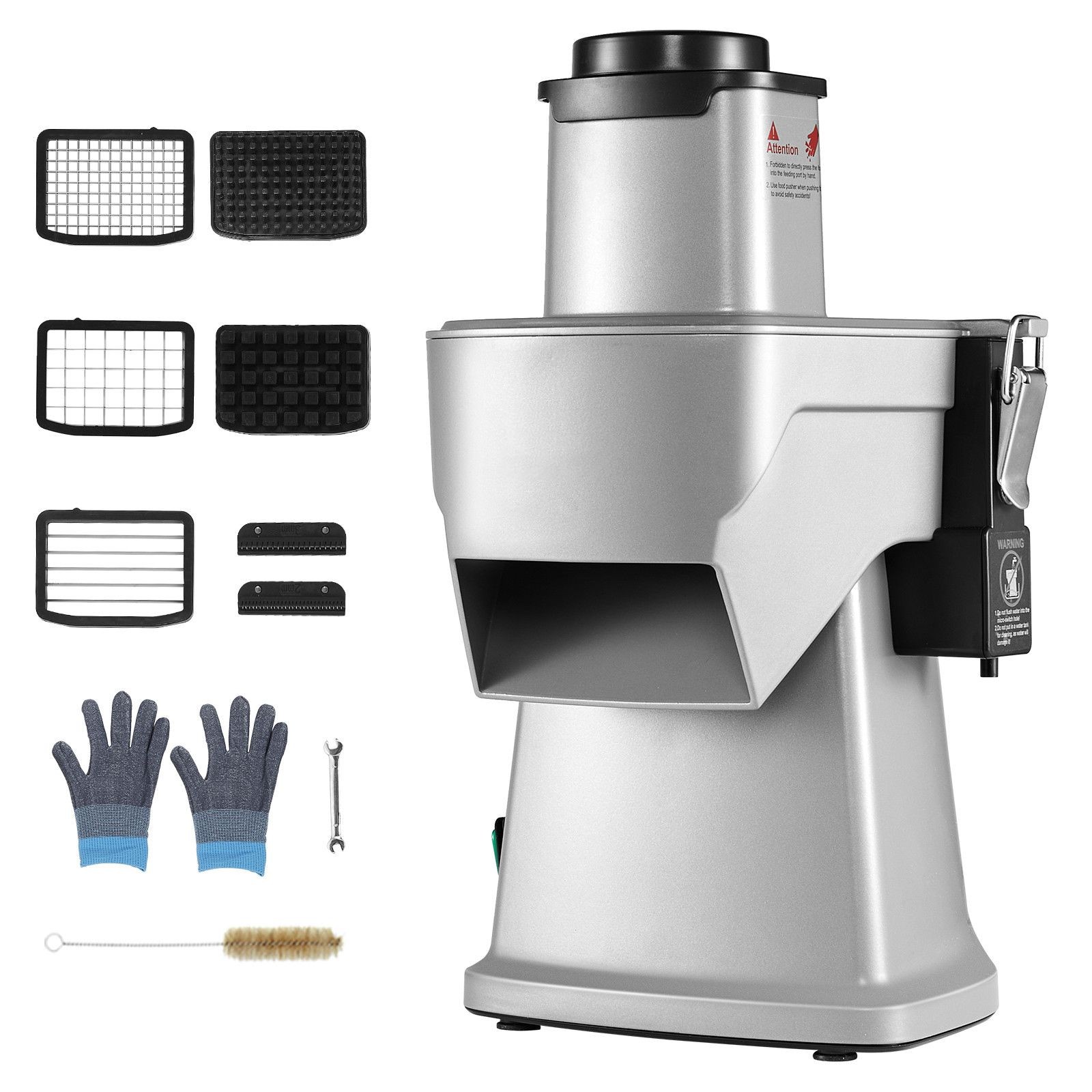 Electric 4-Function Food Slicer: Stainless Blades, 200W, Dishwasher-Safe Parts