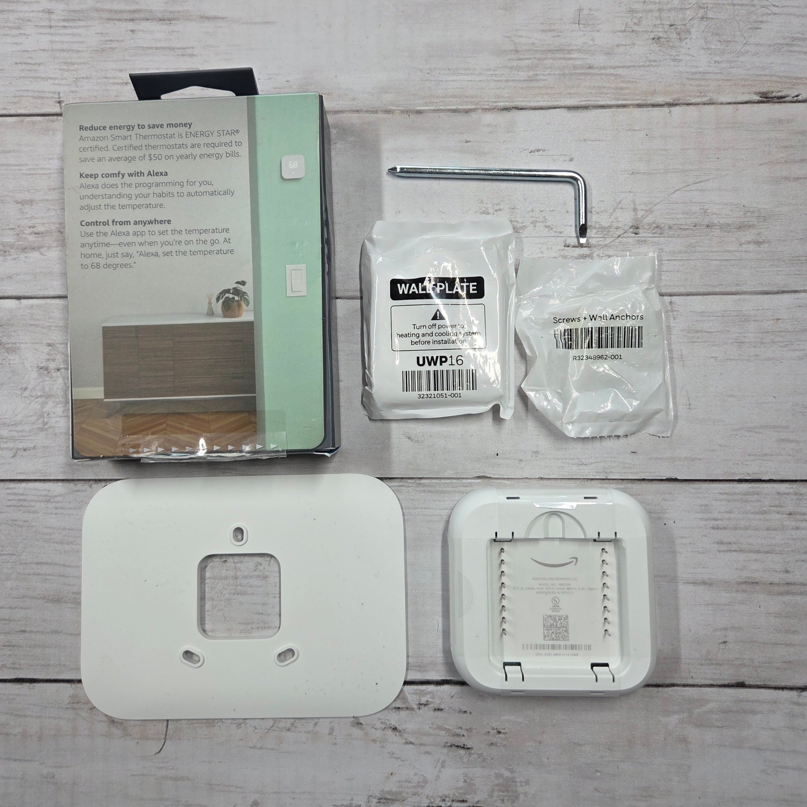 Amazon Smart Thermostat White Alexa Enabled Honeywell Home Technology