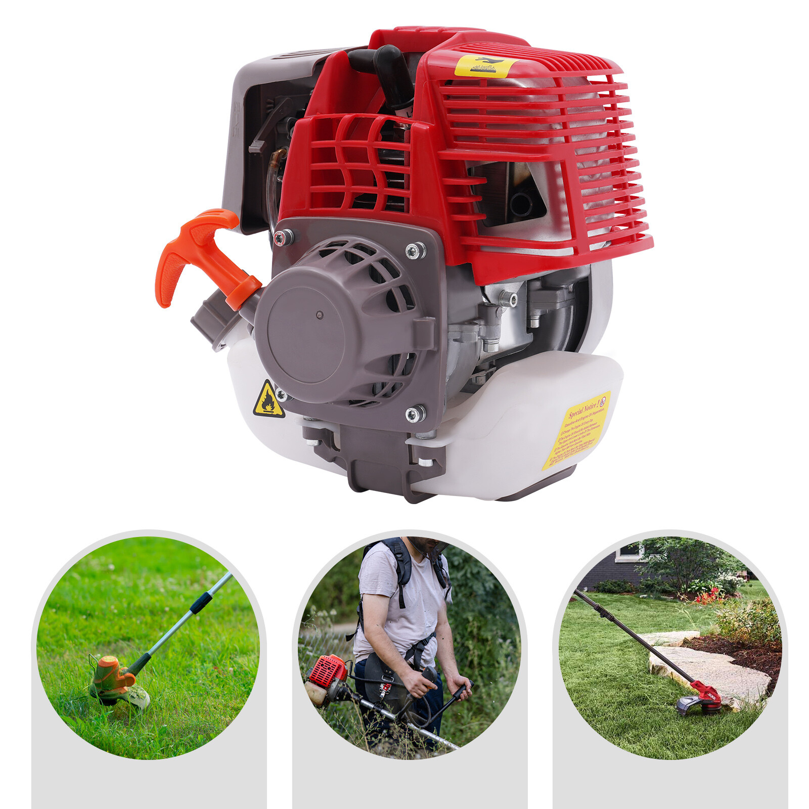 3HP 4 Stroke Engine Petrol Motor 31cc Gasoline Engine Weed Eater Head 1250W
