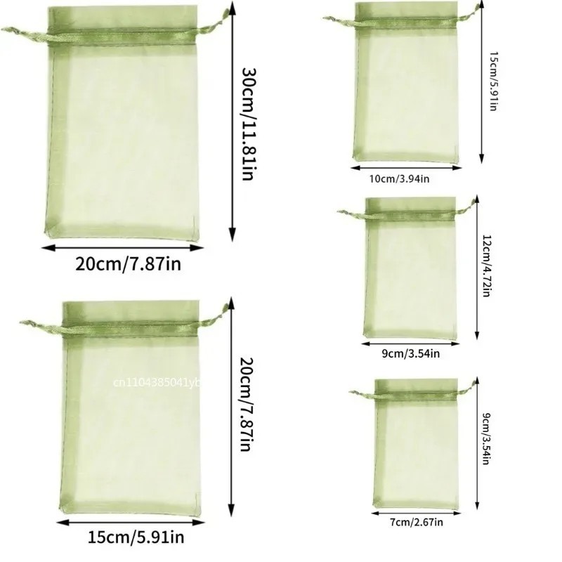 Reusable Fruit Protection Mesh Bags Drawstring Insect Pest Cover