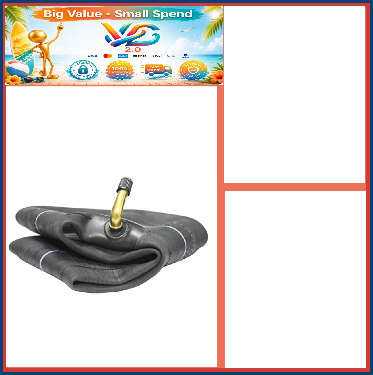 NEW Inner Tube 3.00/3.50-8 TR87 Bent Valve for Wheelbarrow Mower Cart