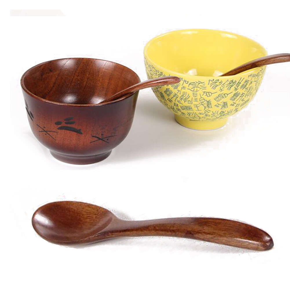 Wood Spoon Bamboo Kitchen Utensil Cooking Utensil Tool Soup Teaspoon Catering