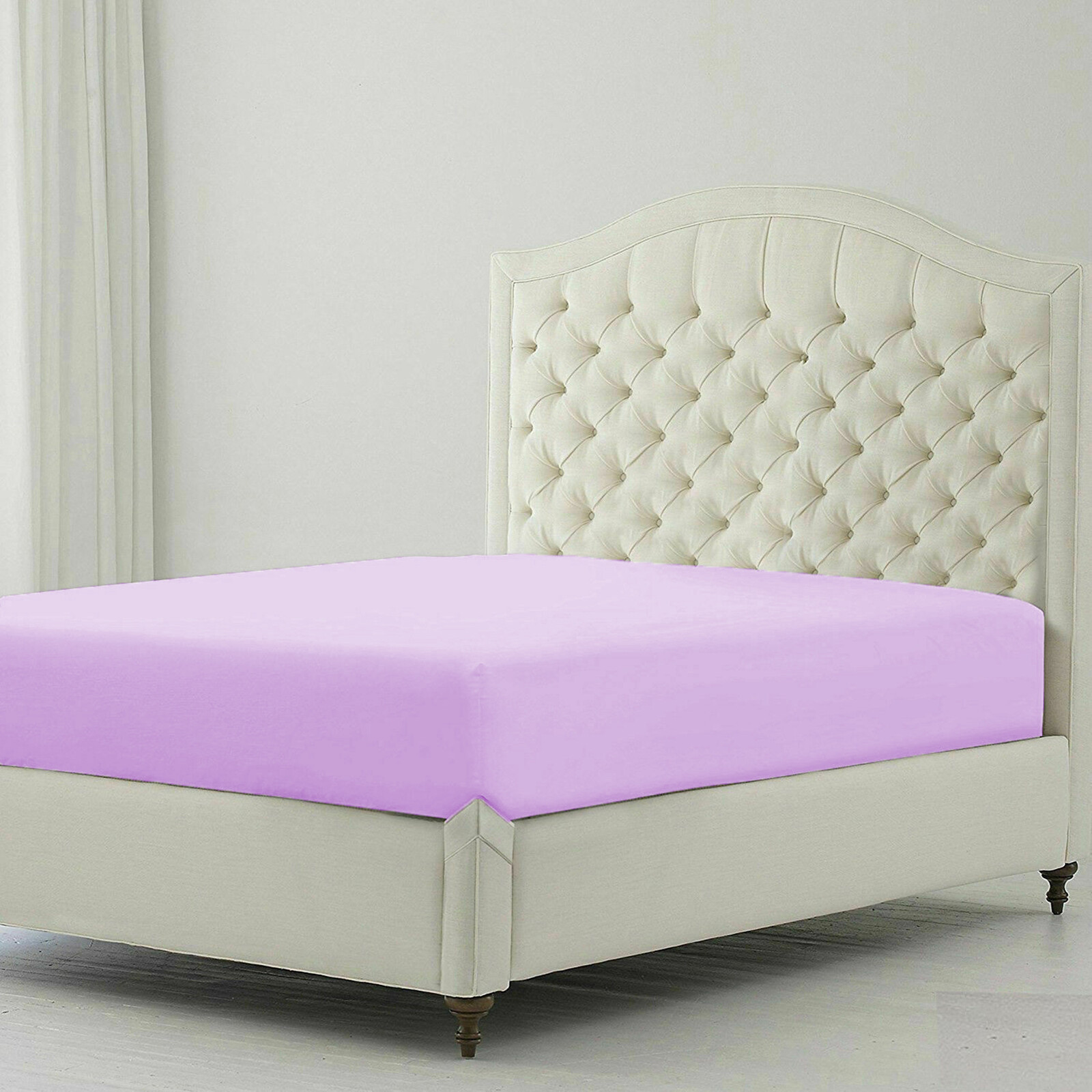 Ultra Deep Pocket 1 PC Fitted Sheet 800 TC Egyptian Cotton Lavender Solid