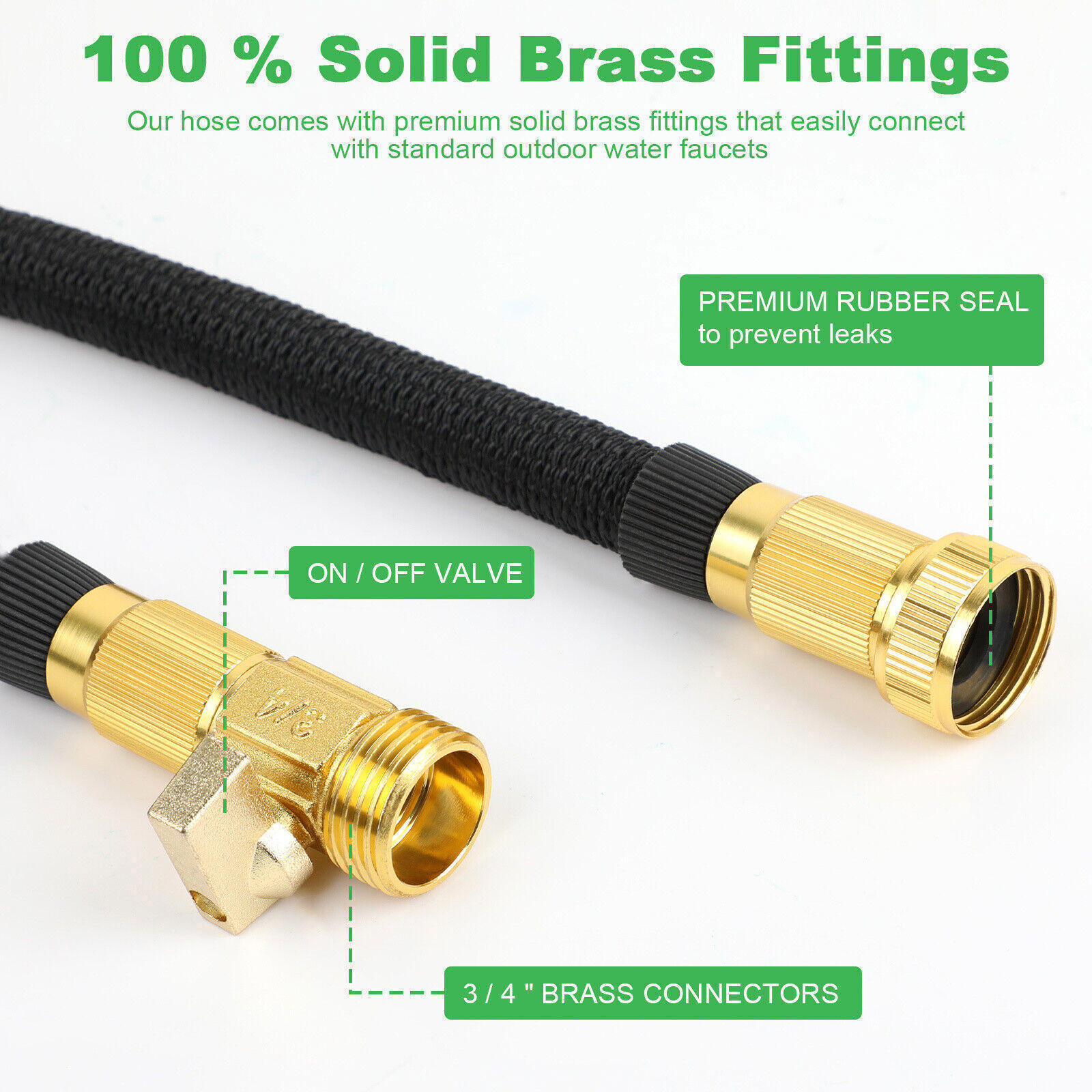 Expanding Expandable Flexible Garden Water Hose w/Spray Nozzle 25FT 50FT 100FT