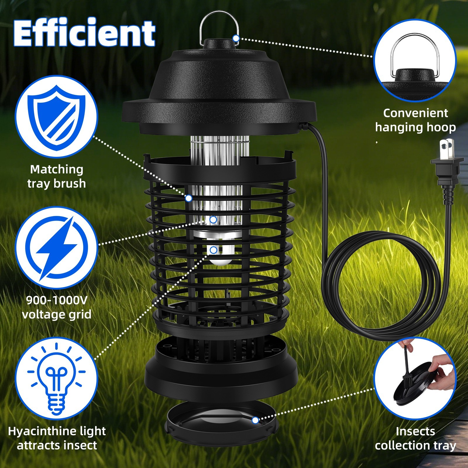 Electronic Bug Zapper Mosquito Killer Fly Trap Lamp,Electronic Fly Insect Trap