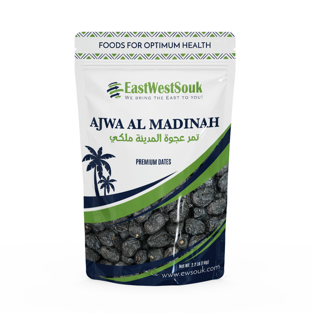Al Madina Ajwa Dates – Premium Quality- 2.2lb (1000g)-Fiber-Rich Snack Dry Fruit