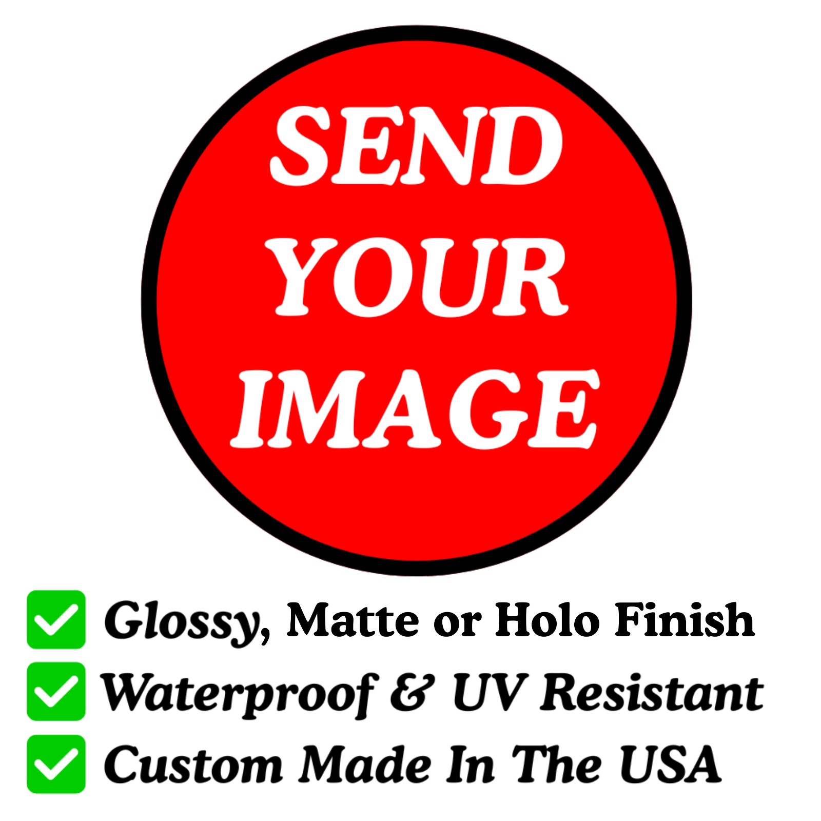 Custom Printed Stickers Vinyl Decals Waterproof Die Cut Glossy Matte Holo Logo