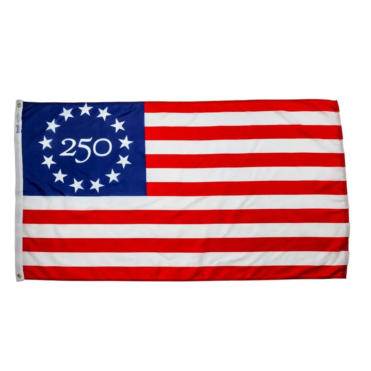 America 250 – 3×5 ft BETSY ROSS 250 Flag SEWN NYLON 250 in Star Circle USA Made
