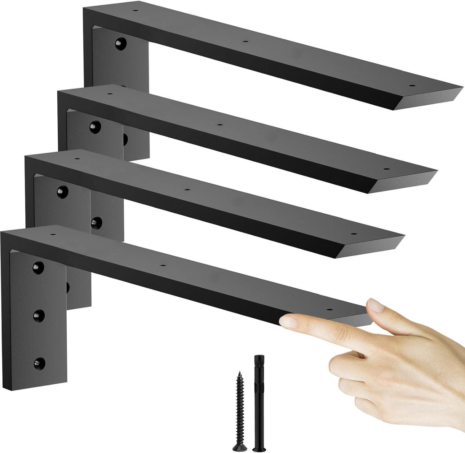 Countertop Support Bracket 16 Inch 4 Pack (3/8″ Thick),Premium Heavy Duty Granit