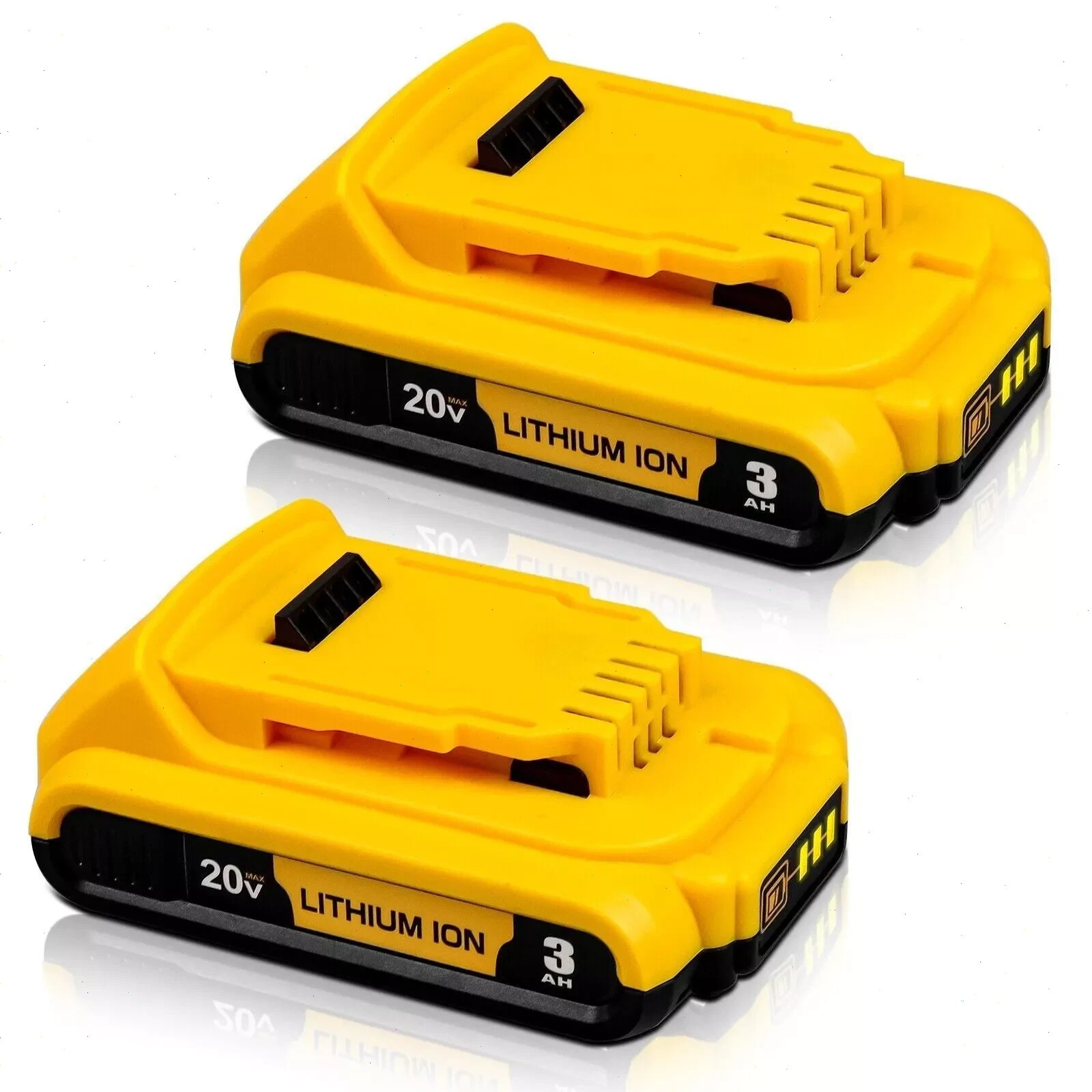 2Pack For DeWalt 20V 20 Volt Max XR 3.0AH Lithium Battery DCB206-2/Dual Charger