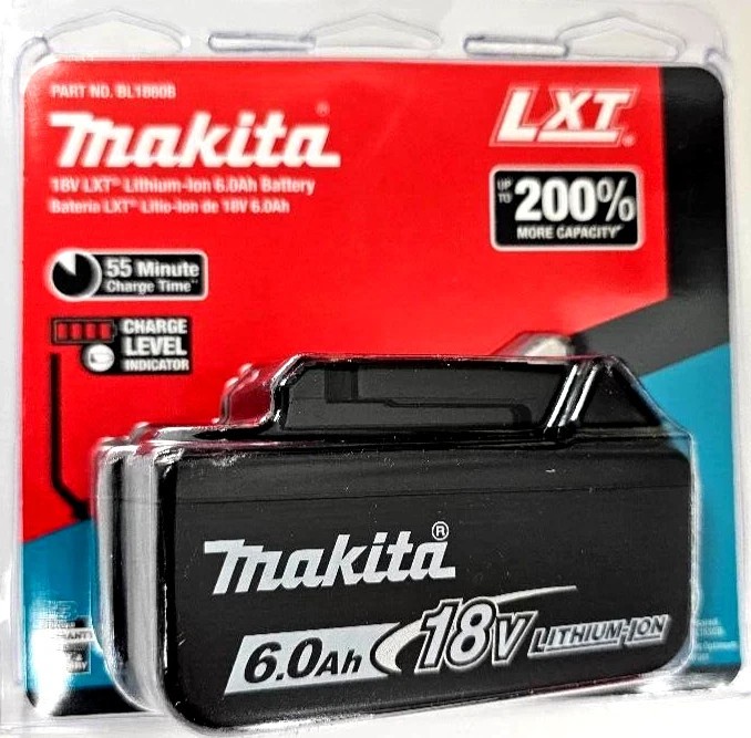 2 NEW Makita BL1860B-2 18V LXT Lithium-Ion 6.0 Ah Battery – USA SHIP