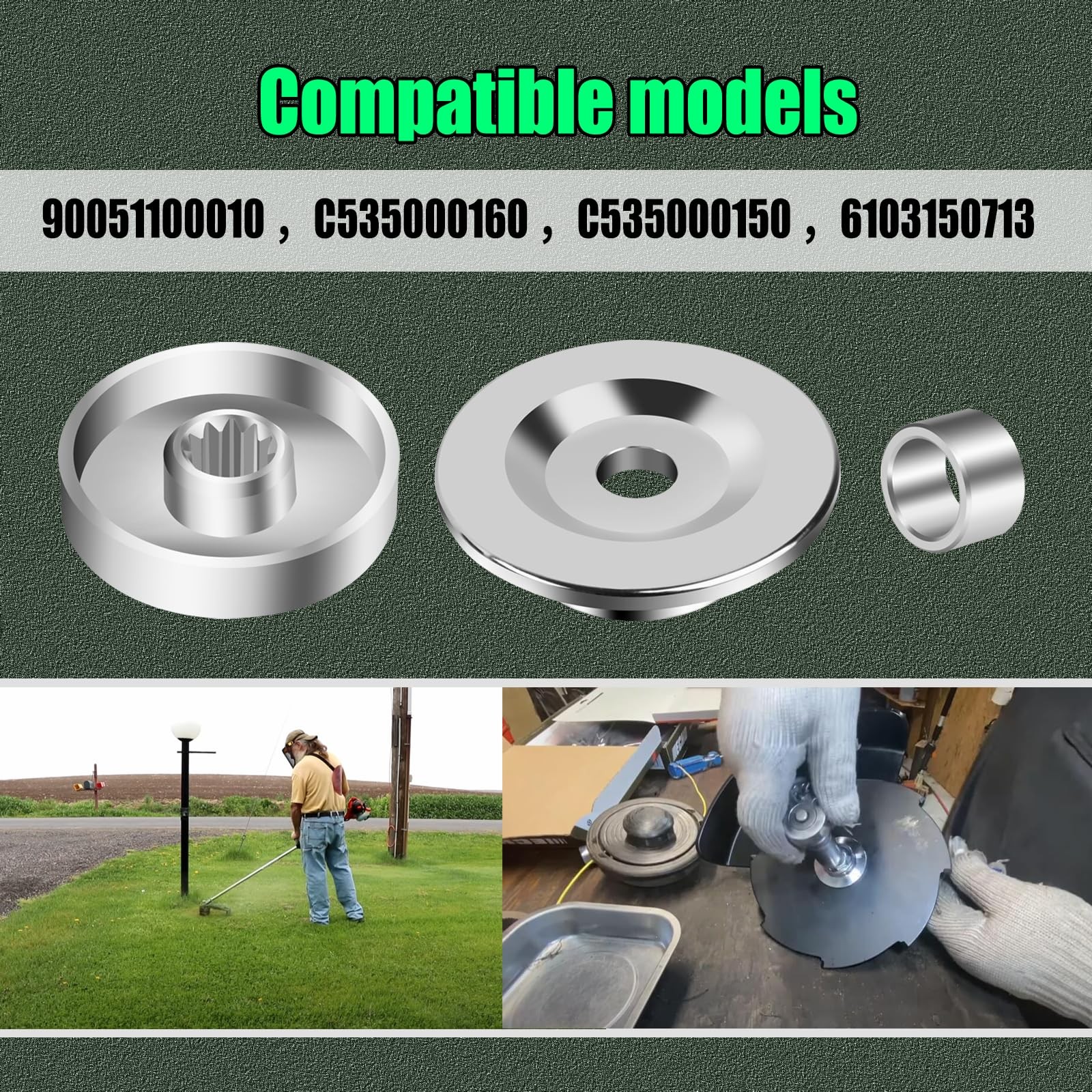 AQBB Blade Kit Hardware Compatible with Echo SRM Trimmer white