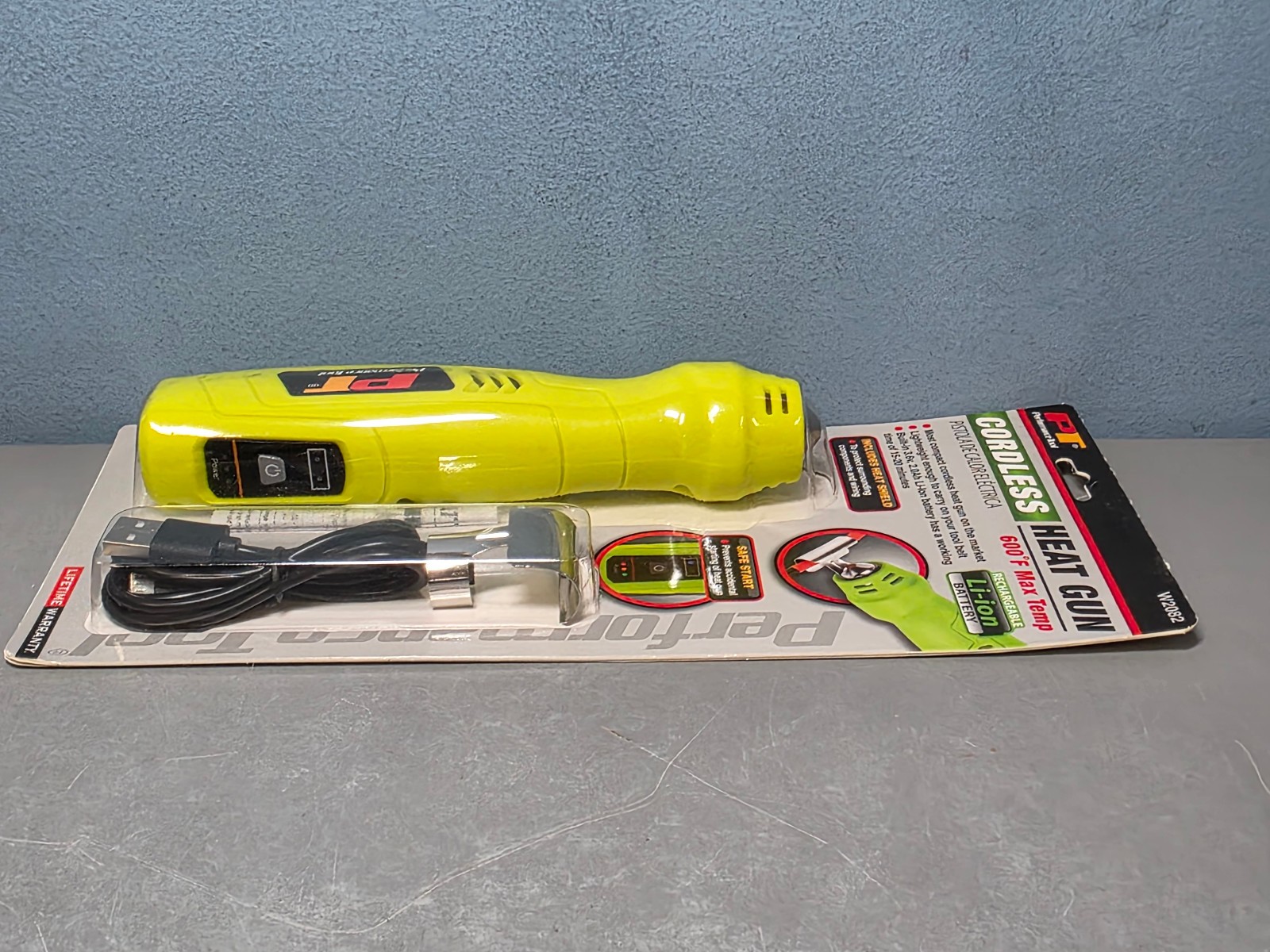 Performance Tool Cordless Heat Gun W2082 -Rechargable, 600°F Max, New & Sealed