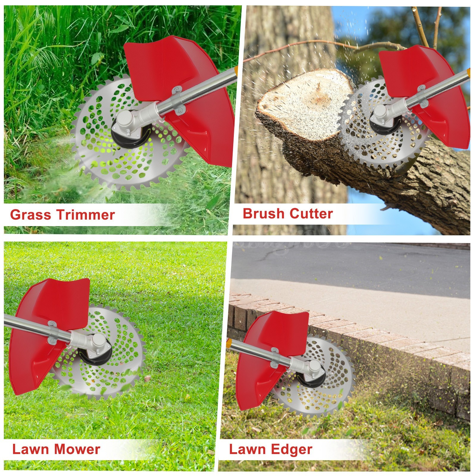 58CC 4-in-1 2-Stroke Grass String Trimmer Lawn Mower Gas Trimmer Weed Eater US