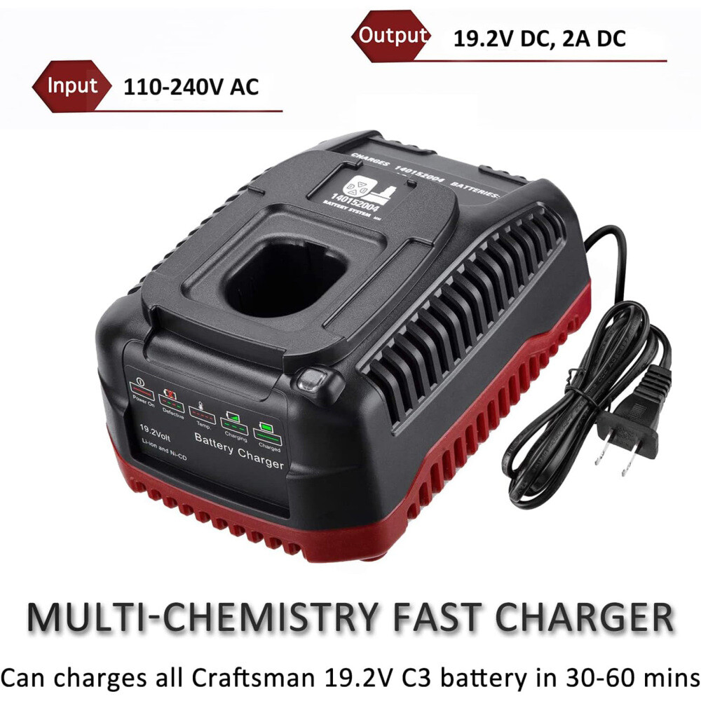 Fast Charger For Craftsman C3 19.2 Volt Lithium NiMh XCP Battery 140152004 11375
