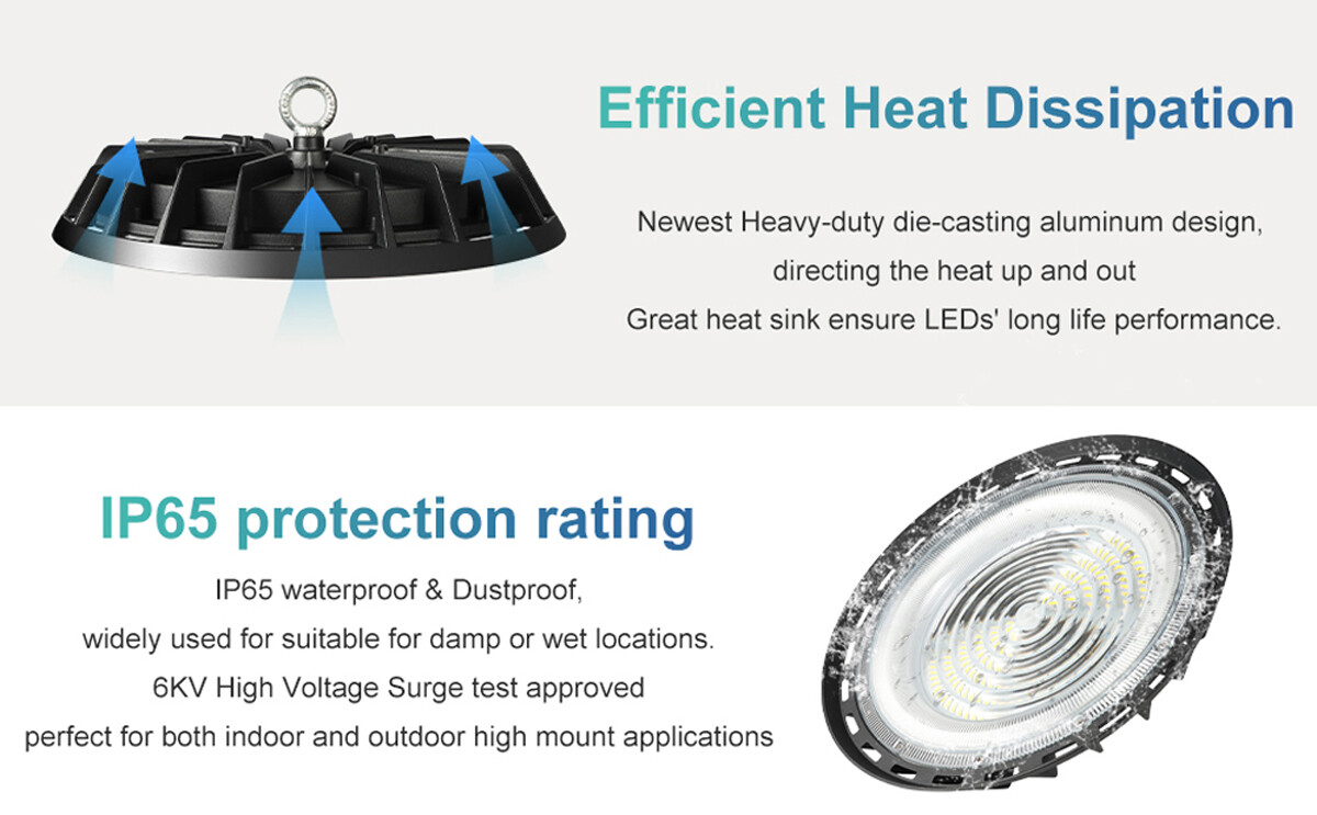500W UFO Led High Bay Light Commercial Industrial Factory Warehouse Light 5000K