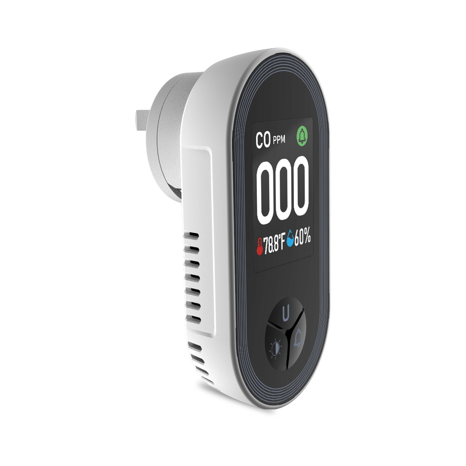 MOES Plug in Carbon Monoxide Detectors 3 in 1 CO/Temp/Humi Sensor Monitor Alarm