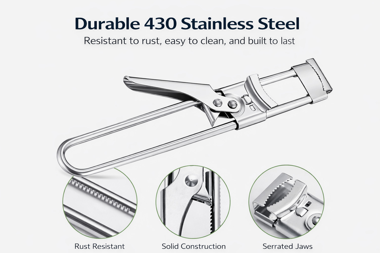 Master Opener– Adjustable Multifunction Jar & Bottle Opener Stainless Steel Tool