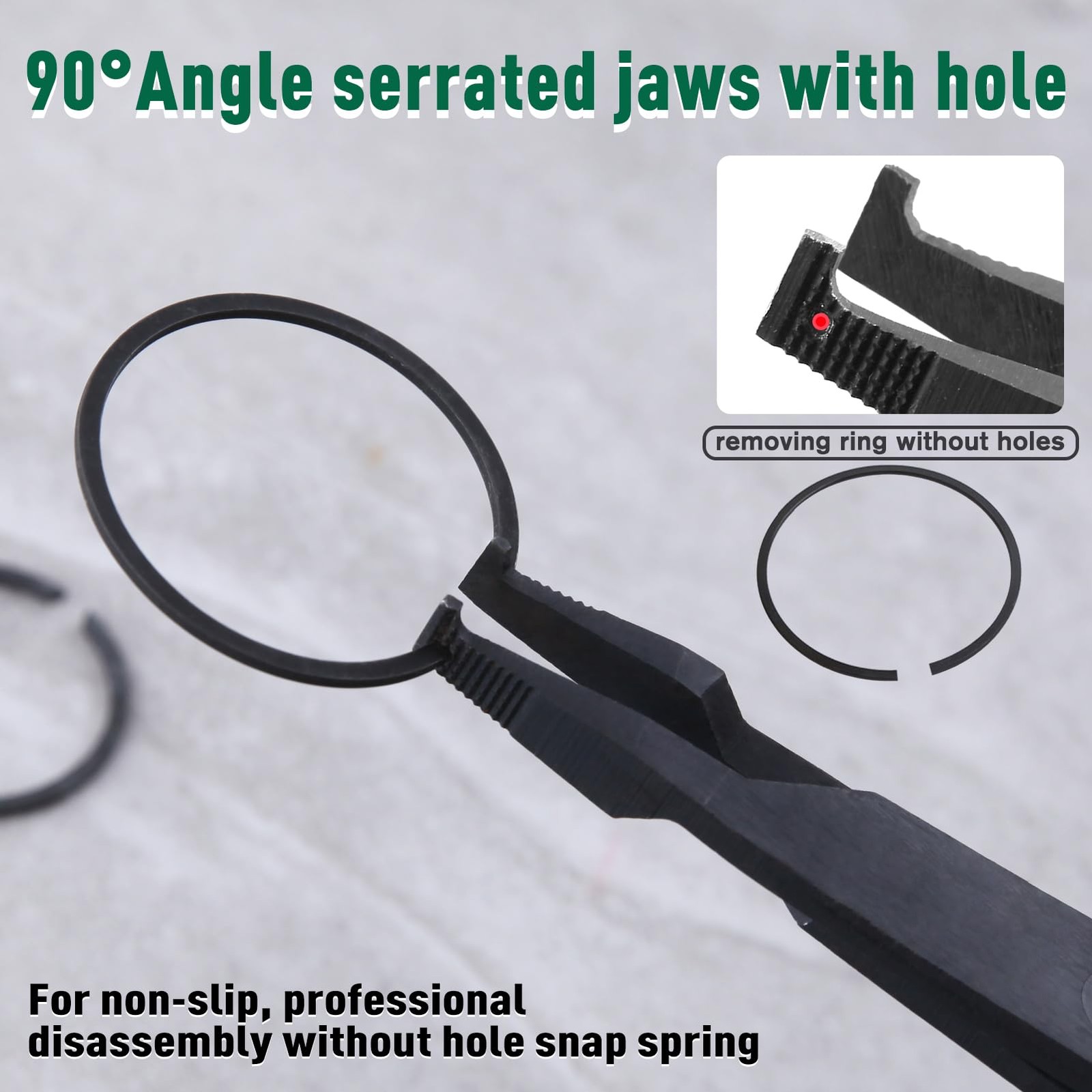 9 inch Angle Tip Lock Ring Pliers for Transmission , Special Circlip