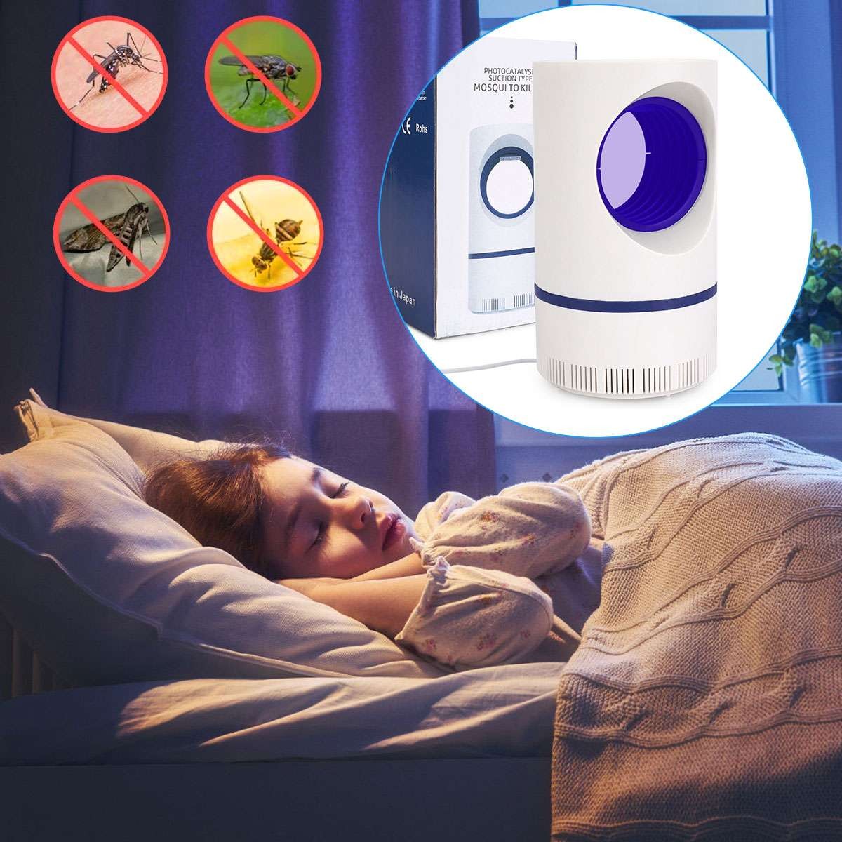 Electric Fly Bug Zapper Mosquito Insect Killer LED Light Trap Pest Control Lamp