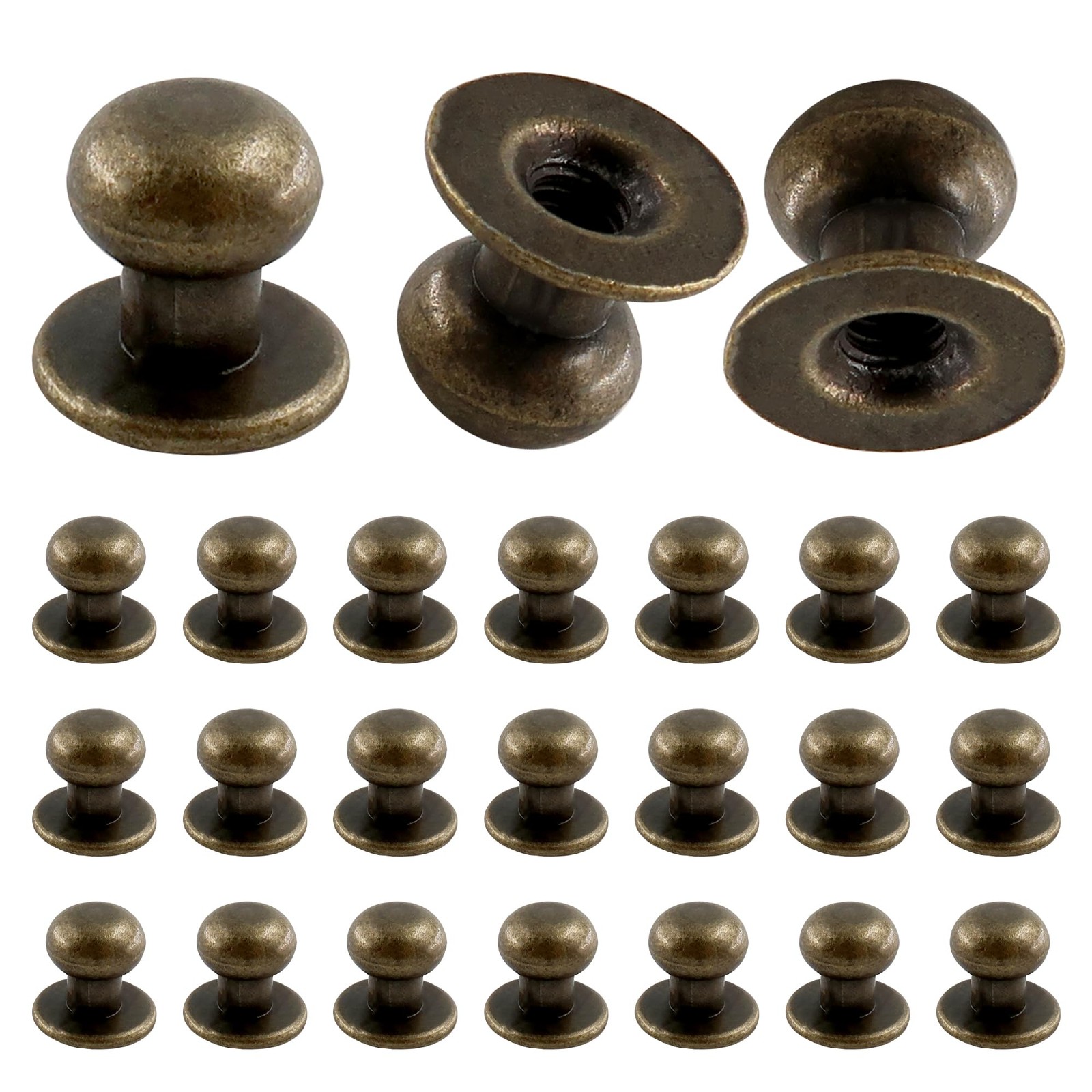 Mini perillas para gabinete de 0,35” x 0,43”, manijas redondas para joyero