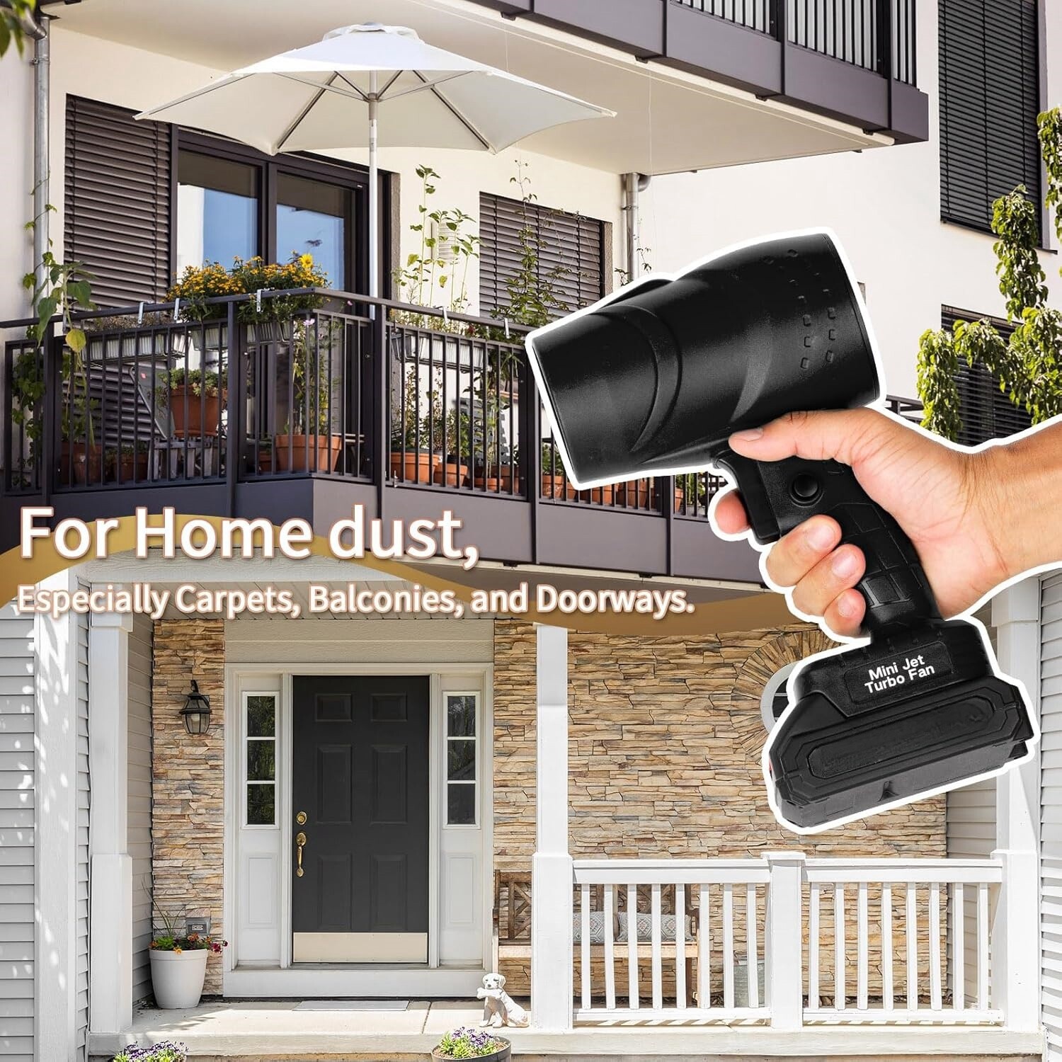 Electric Cordless Leaf Blower 36000RPM Handheld Leaf Blower 2X Battery & Charger