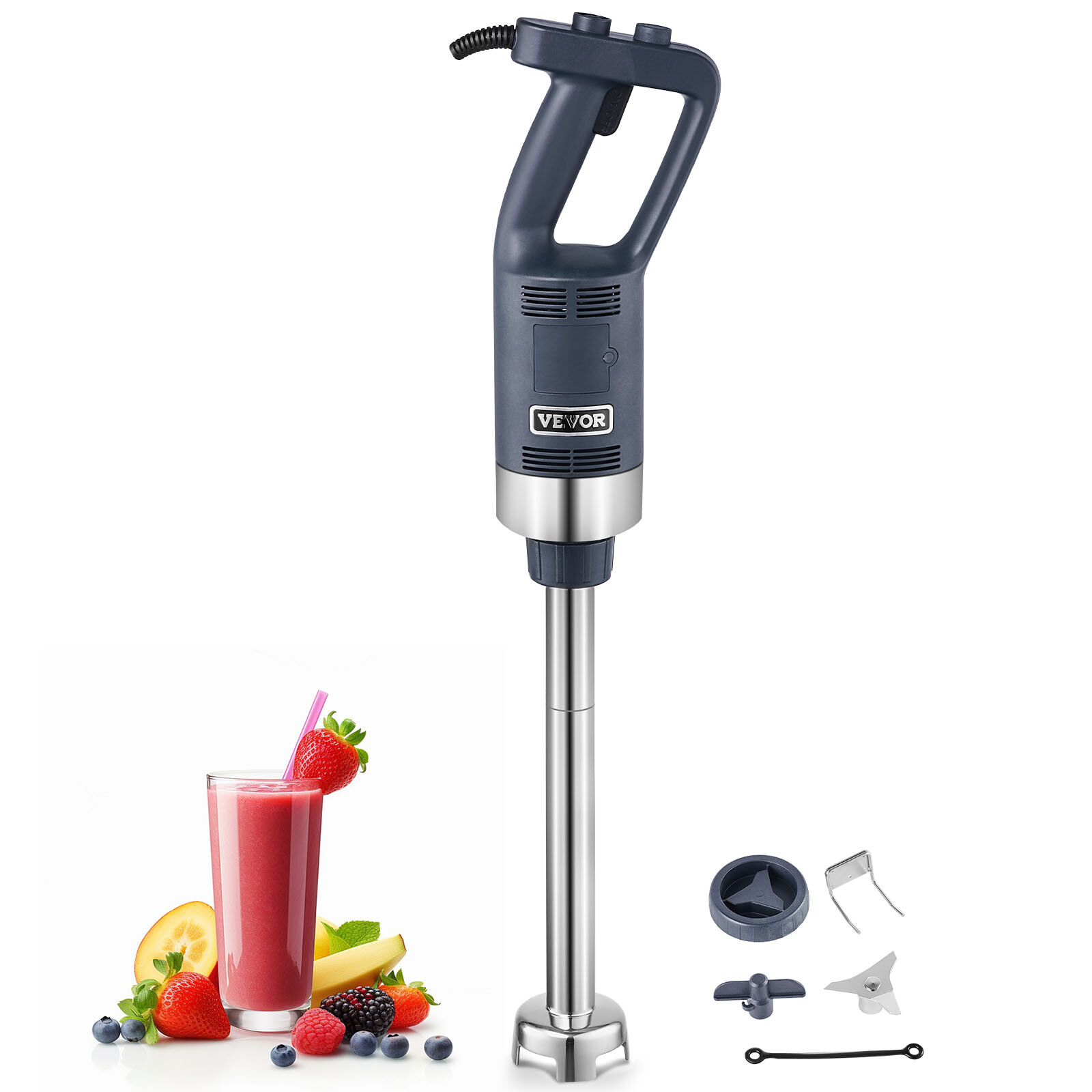 VEVOR Commercial Immersion Blender 16″ Heavy Duty Mixer 500W Variable Speed