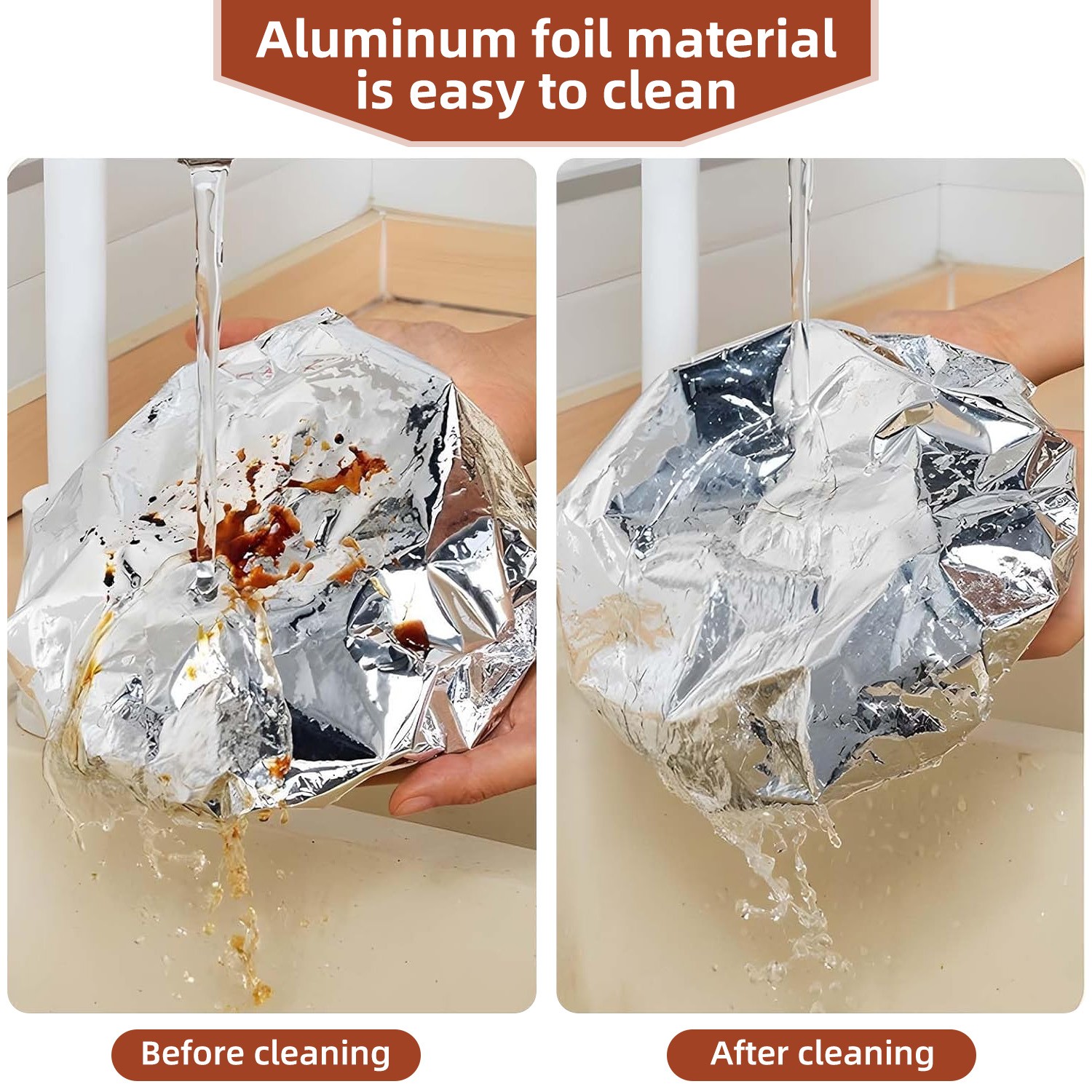 30/50 Pcs Stretchy Reusable Foil Cover for Plates, Bowls & Kitchen Food Storage