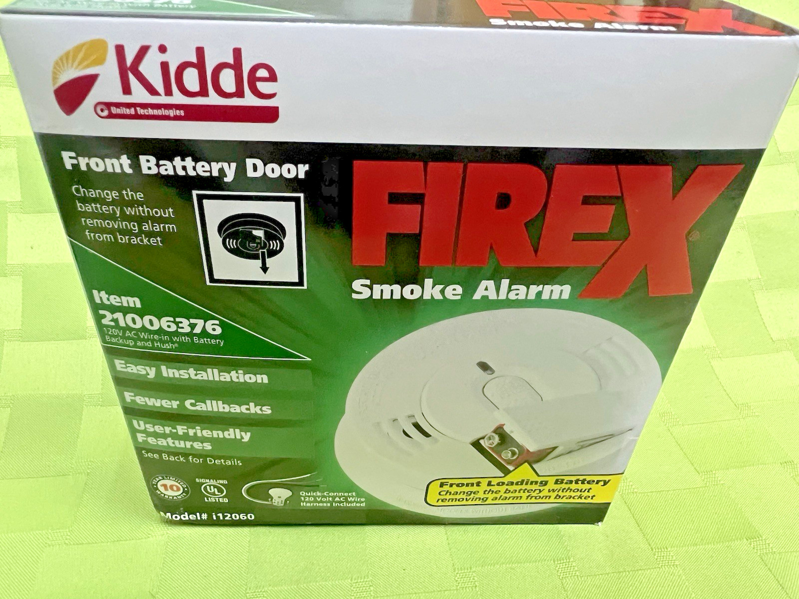 NEW Kidde i2060 Smoke Alarm 120V AC Hardwired With Battery Backup White 21006376