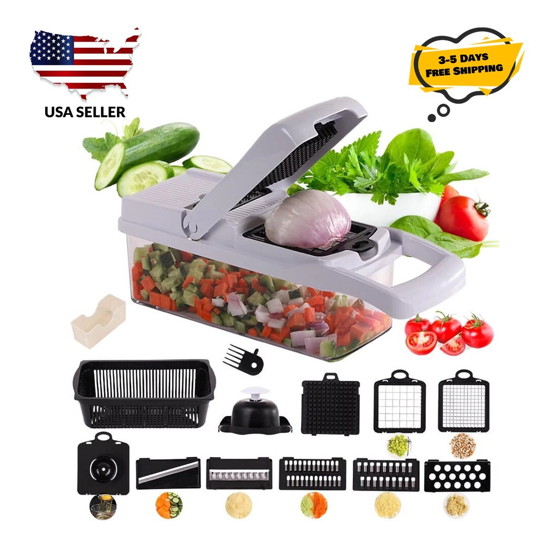 Multi 22-in-1 Veggie Mandoline Slicer Food Chopper Cutter for Tomato Fruit