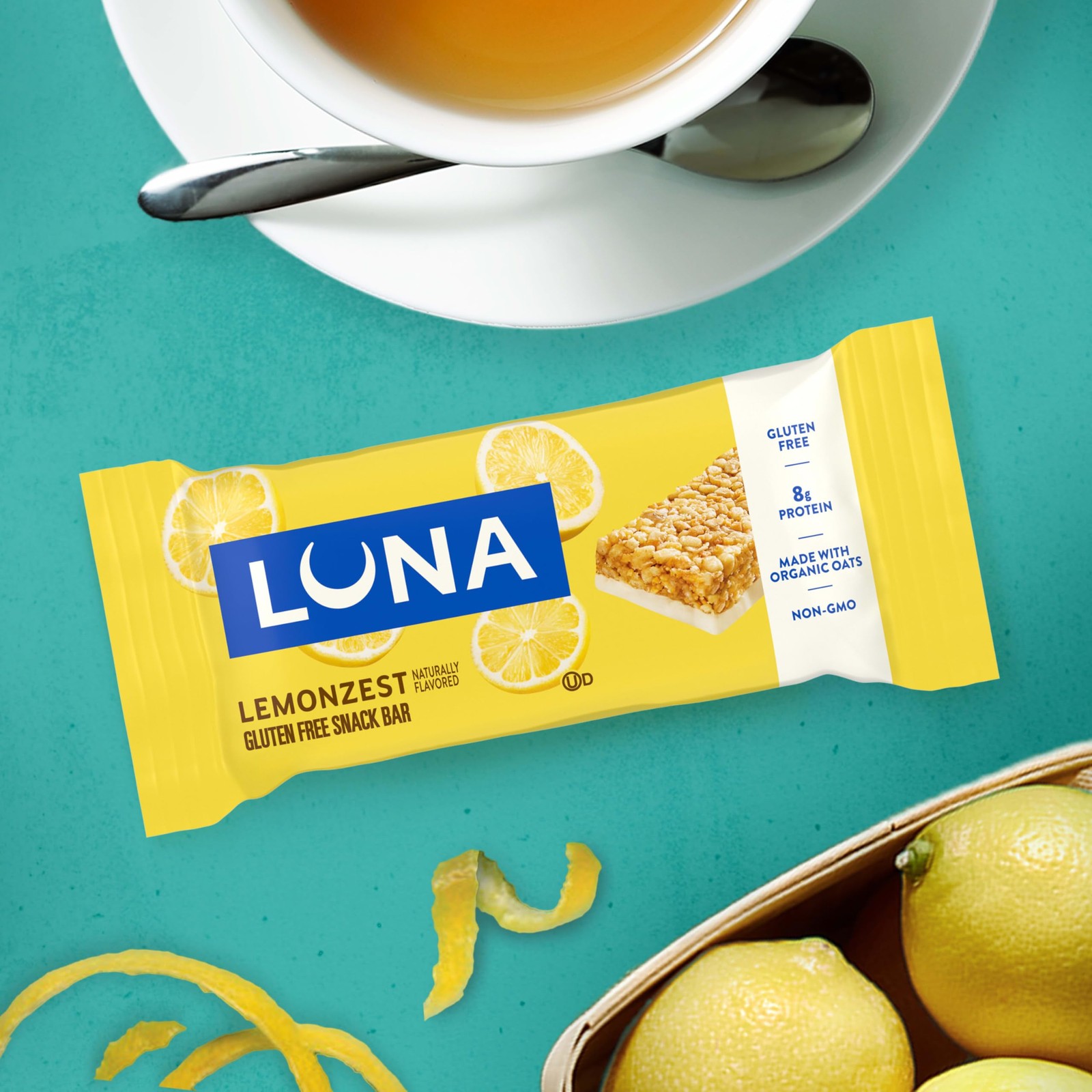 LUNA Bar – LemonZest Flavor – Gluten Free 12 Count (Pack of 1), Lemon Zest