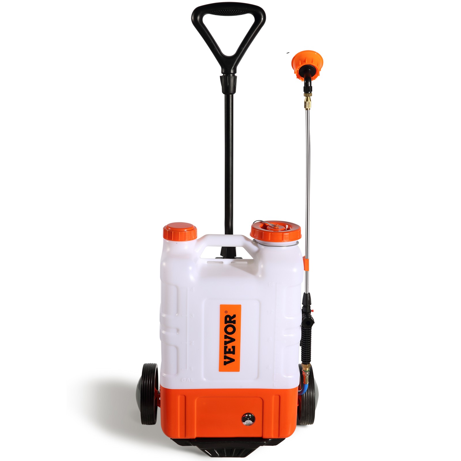VEVOR Battery Powered Backpack Sprayer with Wheel 4 Gal Tank 0-94 PSI Adjustable