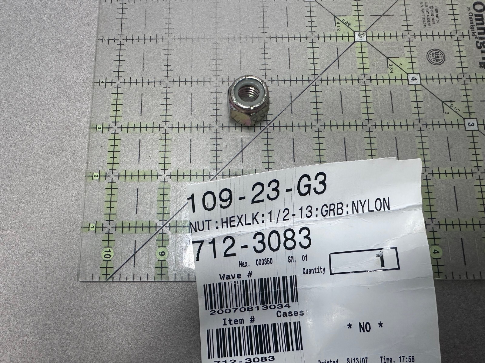 NOS Genuine MTD 712-3083 Hex Locknut Nyloc Poulan Coarse 9123083 Lock Nut 1/2-13