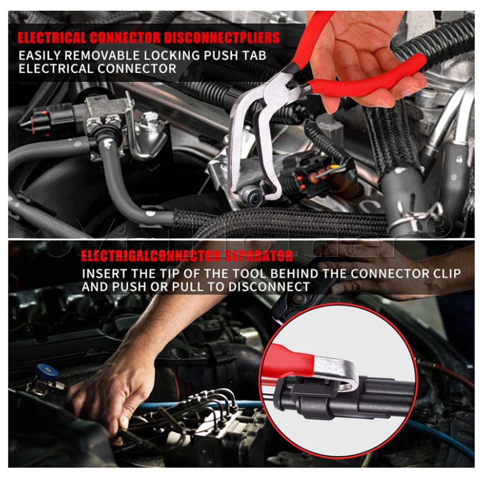 Electrical Disconnect Pliers 60° Automotive Electrical Connector Separator US