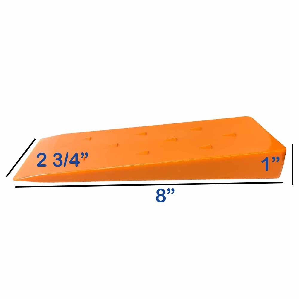 4 Pack 8″ Tree Felling Wedge Logging Bucking Falling ABS Plastic (Orange)