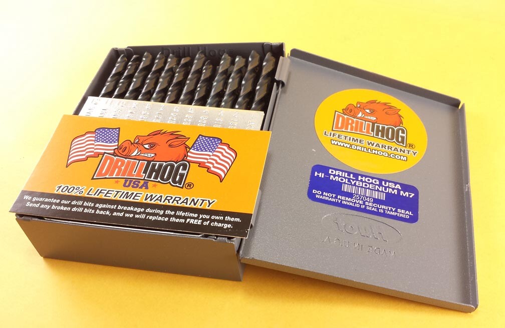 Drill Hog® 60 Pc NUMBER Bits Set Wire Gauge Drill Set Index M7 Lifetime Warranty